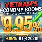 Vietnam’s Economy Grows 9.95% in Q3, Fastest Pace This Year